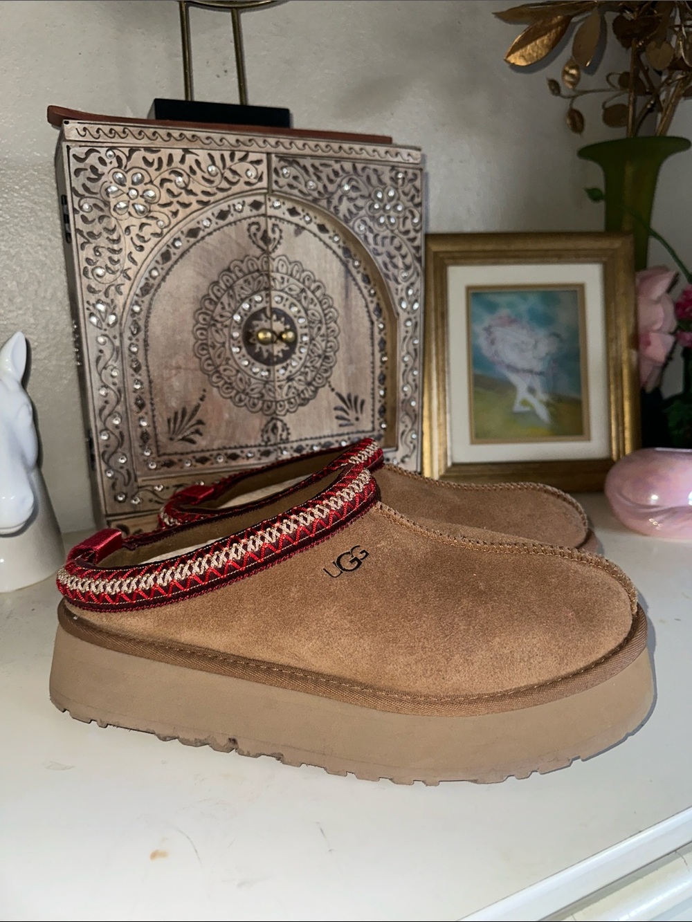UGGS Tazz Braided Platform Mules Women’s SZ9